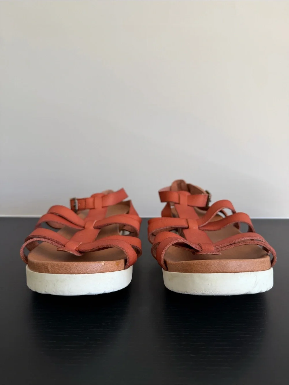 Touch Of Nina Big Girls 5 Fisherman Sandals Cognac Brown Adjustable Strap
